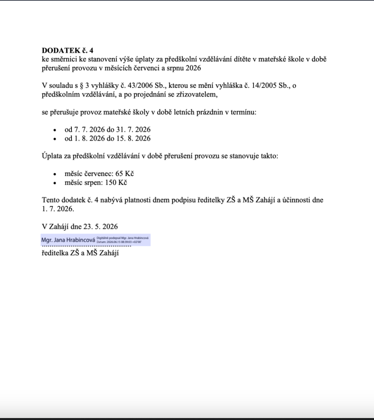 Dodatek č.4